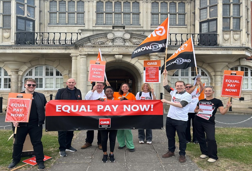 Protest at Barnet Council meeting over unresolved equal pay claim